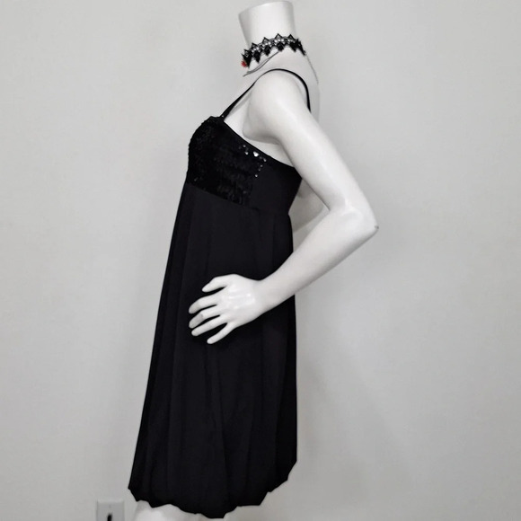 INC International Concepts Black Witchigoth Sequin Fairygoth Mini Dress Size S - Picture 4 of 10